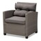Baxton Studio Darian ModernGrey Fabric Upholstered and Grey Synthetic Rattan 4-Piece Patio Set 194-11755-ZORO - alternate 3